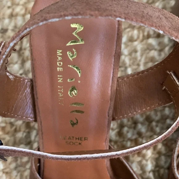 NWT - Mariella Leather (Suede) Block Heel Sandals - Picture 4 of 14